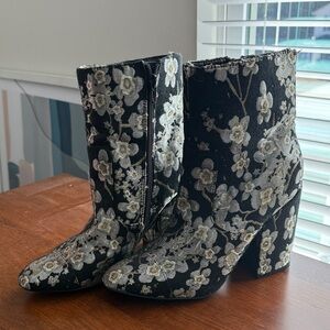Elegant Floral Heeled Boots